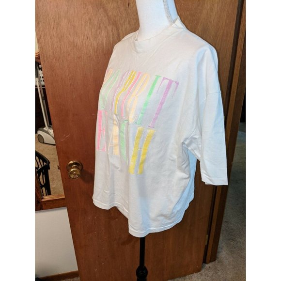 Vtg 90s Single Stitch Pro Spirit Beach T-shirt L - Picture 3 of 9